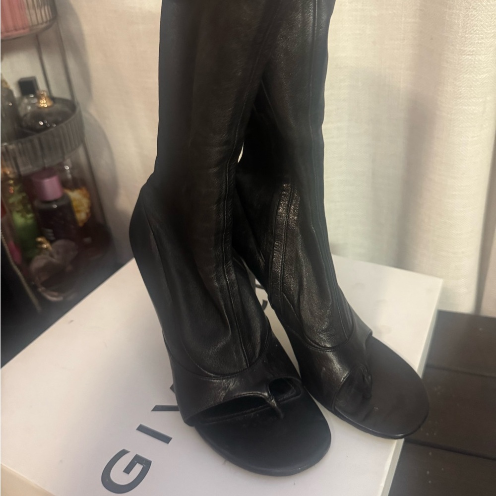 Givenchy Black Leather Ankle Boots